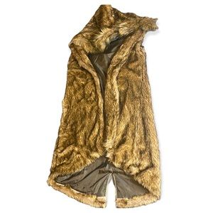 Faux Fur Vest with hood